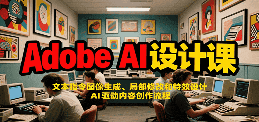 Adobe AI设计课:文本指令图像生成、局部修改和特效设计,AI驱动内容创作流程-优优云创网