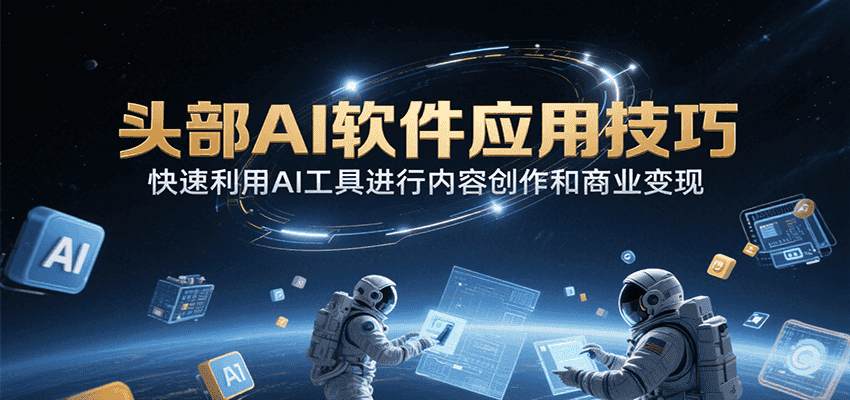 头部AI软件应用技巧,快速利用AI工具进行内容创作和商业变现-优优云创网
