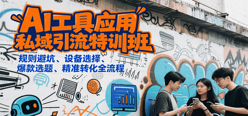 AI工具应用私域引流特训班，规则避坑、设备选择、爆款选题、精准转化全流程-优优云创网