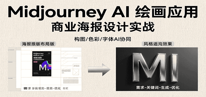 Midjourney AI绘画应用,关键词指令解析、漫画头像制作、海报设计、3D人物生成等-优优云创网