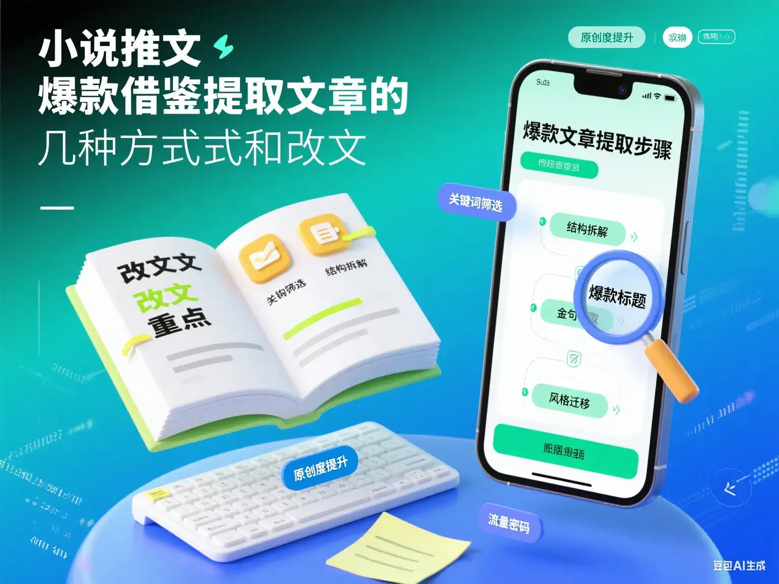 小说推文 爆款借鉴提取文章的几种方式和改文-优优云创网