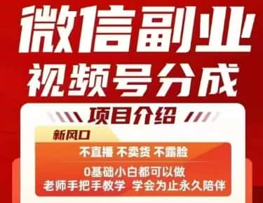 微信副业视频号分成，不直播 不卖货 不露脸，三五分钟即可完成一条作，每日收益几十、几张不等-优优云创网