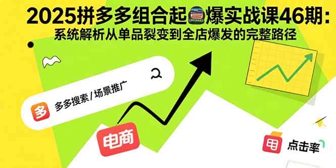 2025拼多多组合起爆实战课46期：系统解析从单品裂变到全店爆发的完整路径-优优云创网