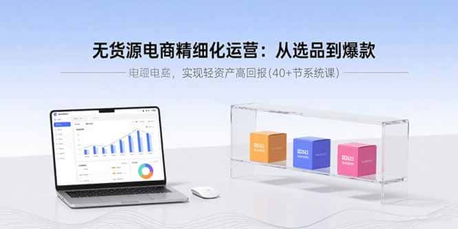 无货源电商精细化运营：从选品到爆款，实现轻资产高回报(40+节系统课-优优云创网