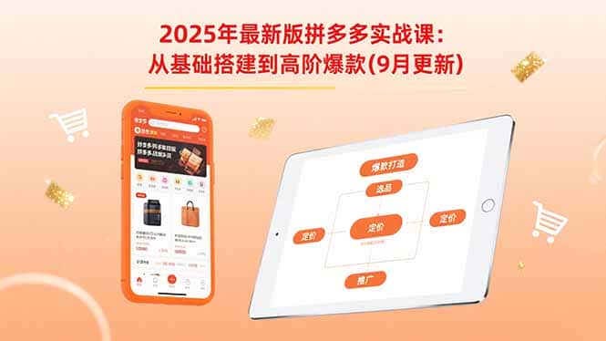 2025年最新版拼多多实战课：从基础搭建到高阶爆款(9月更新-优优云创网
