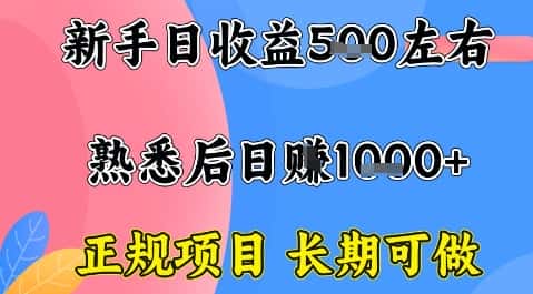 全年可变现项目，收益高无门槛，正规项目，长期可做，一天收益1k+一台电脑在家创业【揭秘】-优优云创网