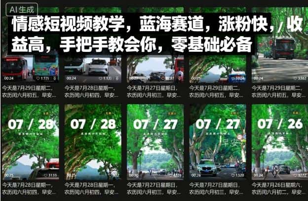 情感短视频教学，蓝海赛道，涨粉快，收益高，手把手教会你，零基础必备-优优云创网