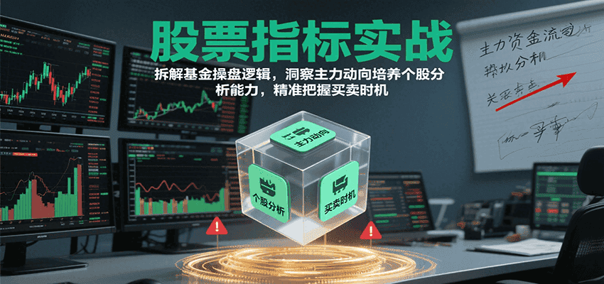 股票指标实战,基金操盘逻辑拆解,洞察主力动向培养个股分析能力把握买卖时机(更新)-优优云创网