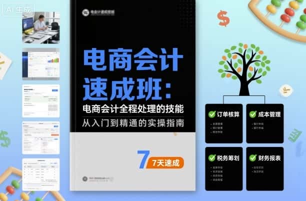 电商会计速成班，电商会计全程处理的技能-优优云创网