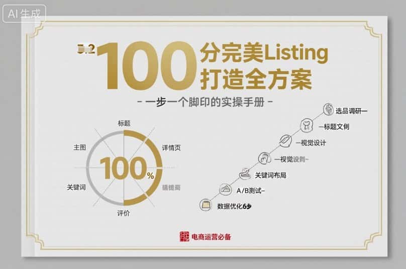 100分完美Listing打造全方案,想要完美listing必须是需要一步一个脚印的-优优云创网