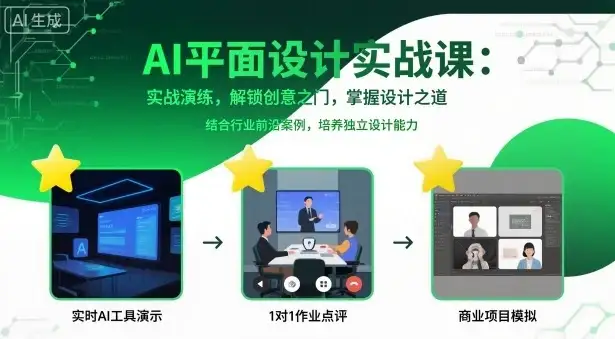 【精】AI平面设计实战课，实战演练，解锁创意之门，掌握设计之道-优优云创网