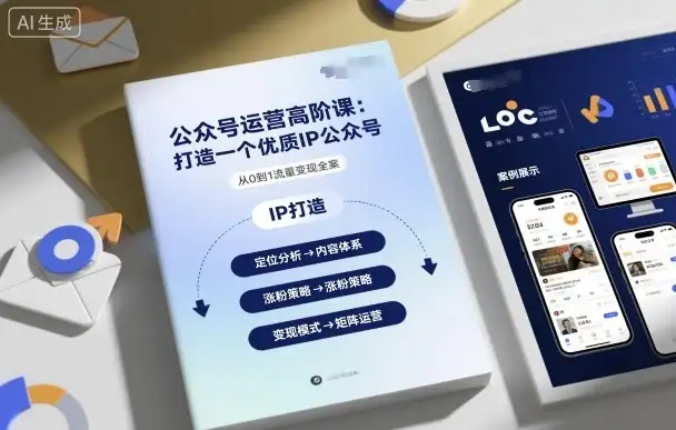 【精】公众号运营高阶课，打造一个优质IP公众号-优优云创网