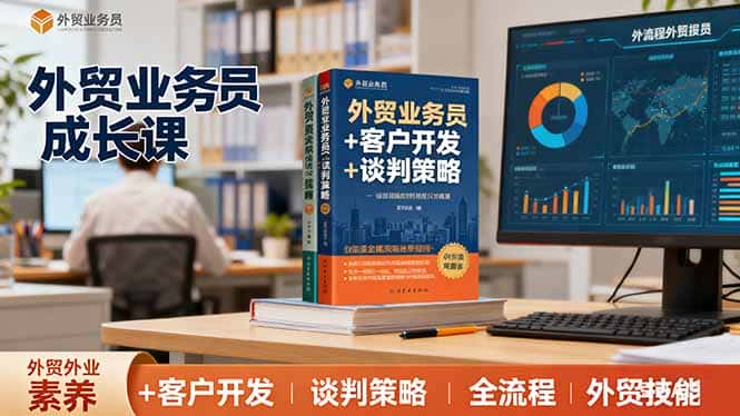 外贸业务员成长课：职业素养+客户开发+谈判策略、掌握全流程外贸技能-优优云创网