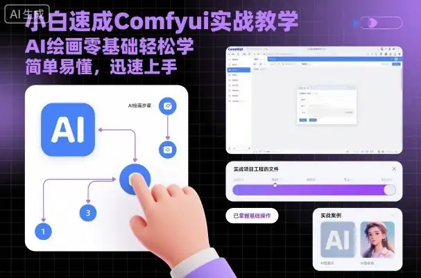 【精】小白速成Comfyui实战教学，AI绘画零基础轻松学，简单易懂，迅速上手-优优云创网