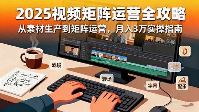2025短视频矩阵运营全攻略：从素材生产到矩阵运营，月入3万实操指南-优优云创网