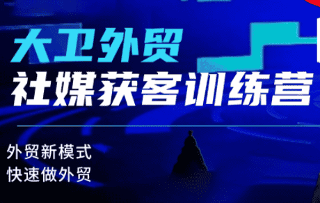大卫老师·外贸社媒获客独家训练营(更新10月)-优优云创网