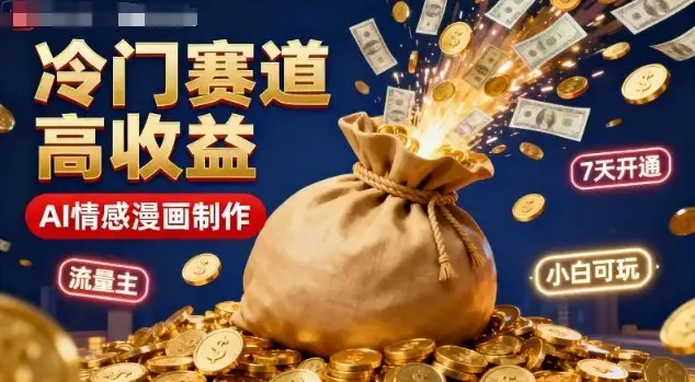 公众号冷门赛道，用AI做情感漫画，7天开通流量主，操作简单，小白可玩-优优云创网