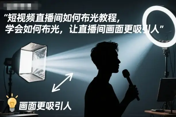 【精】短视频直播间如何布光教程，学会如何布光，让直播间画面更吸引人-优优云创网