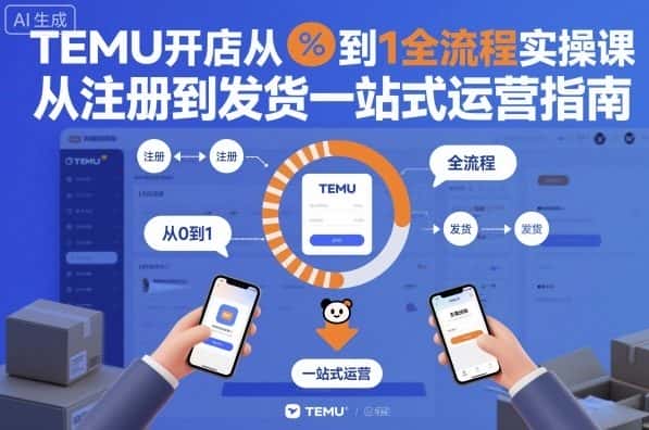 TEMU开店从0到1全流程实操课，从注册到发货一站式运营指南-优优云创网