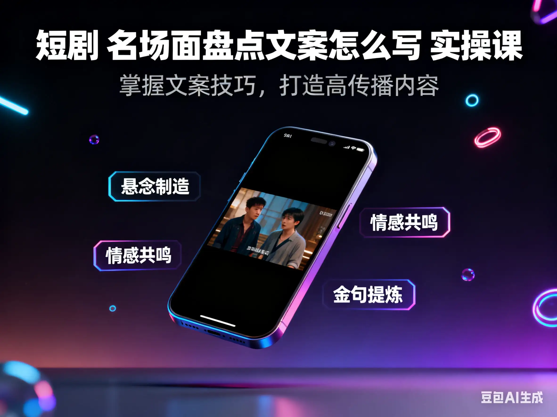 短剧 名场面盘点文案怎么写 实操课-优优云创网