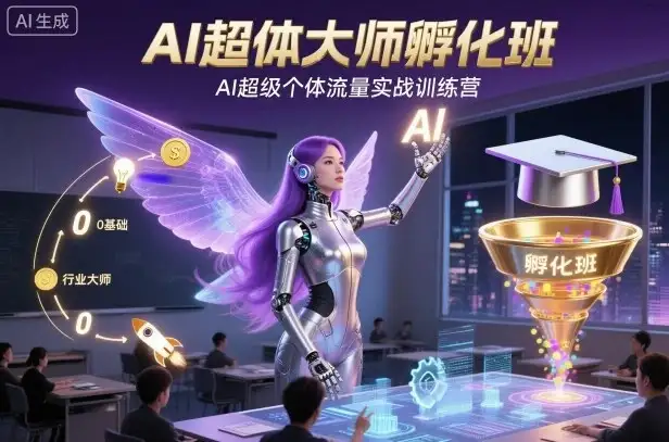 【精】AI超体大师孵化班，AI超级个体流量实战训练营-优优云创网