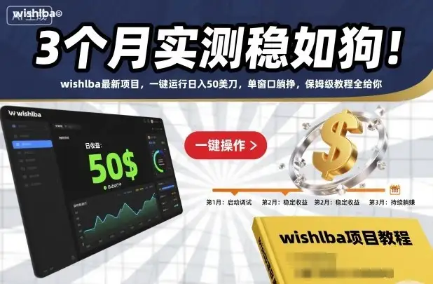 3个月实测稳如狗！wishlba最新项目，一键运行日入50美刀，单窗口躺挣，保姆级教程全给你【揭秘】-优优云创网