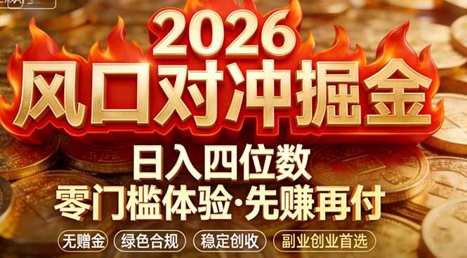 2026美金对冲套利，无赠金对冲策略保驾护航，低门槛易上手实操。单人单日收益2000+-优优云创网