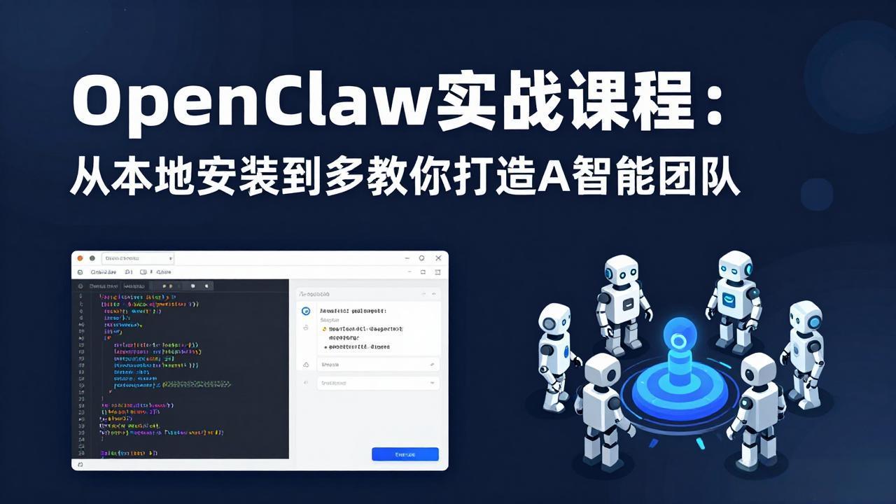 OpenClaw实战课程：从本地安装到多Agent协同，手把手教你打造AI智能团队-优优云创网