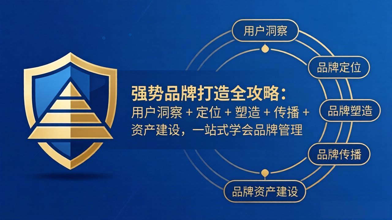 强势品牌打造全攻略：用户洞察 + 定位 + 塑造 + 传播 + 资产建设，一站式学会品牌管理-优优云创网