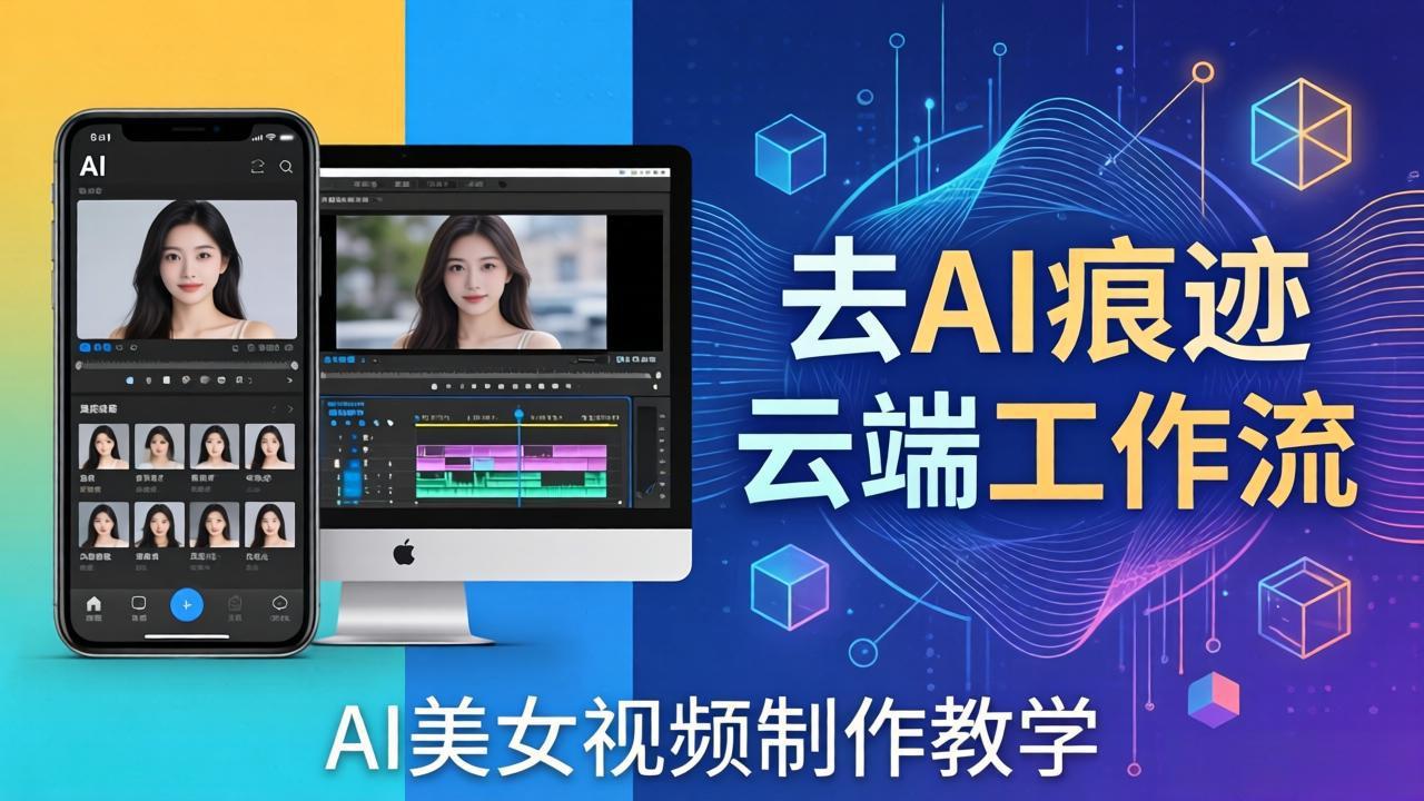 AI美女视频制作教学：去AI痕迹，云端工作流出图，手机电脑均可，不需要配置-优优云创网