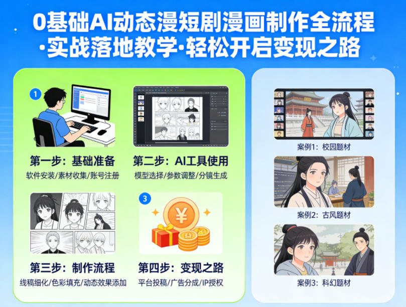20260409121418309-5de7dfa012ab044d143194eb5e01cebe 0基础AI动态漫短剧漫画制作全流程,实战落地教学,轻松开启变现之路