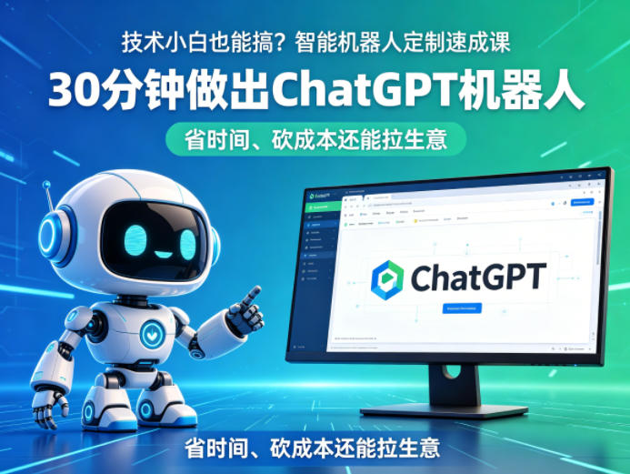 20260410080418991-dae4f1190aac9f91982223b5a1dd298b 技术小白也能搞?智能机器人定制速成课,30分钟做出ChatGPT机器人,省时间、砍成本还能拉生意
