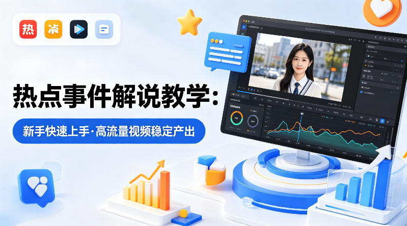 某大V的热点事件解说教学，新手也能快速上手，稳定产出高流量解说视频-优优云创网