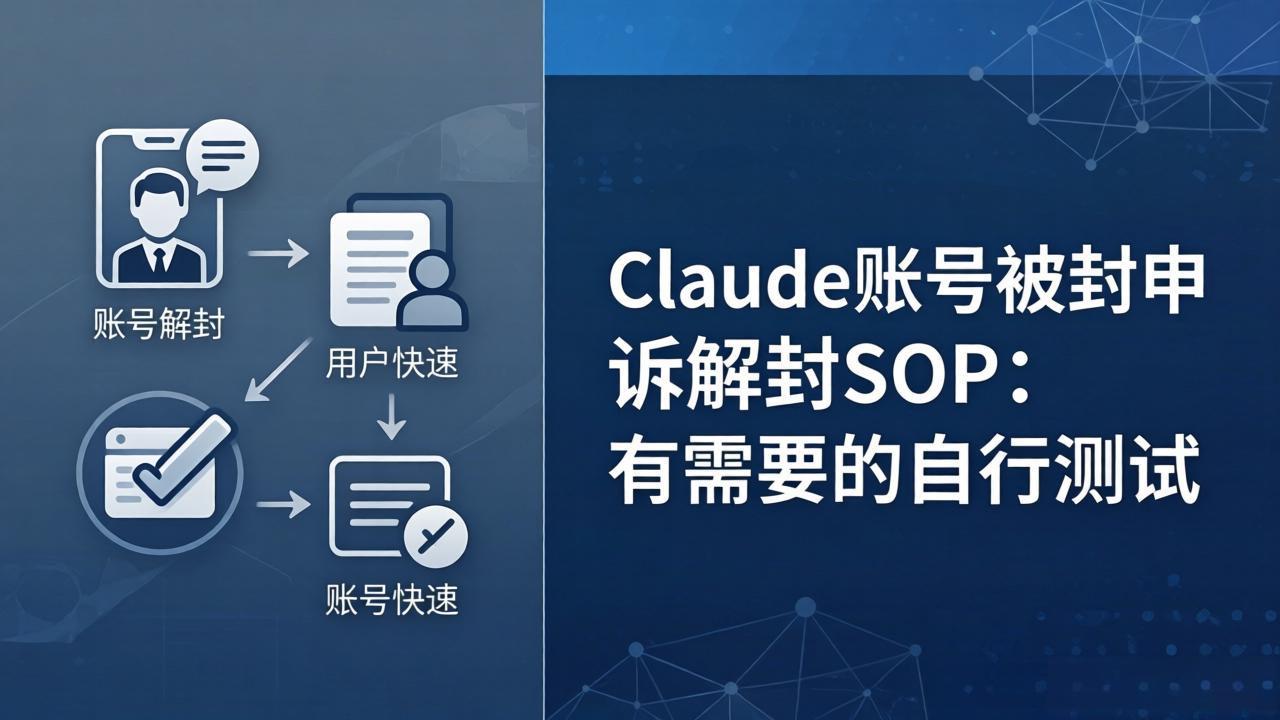 Claude账号被封申诉解封SOP：有需要的自行测试-优优云创网