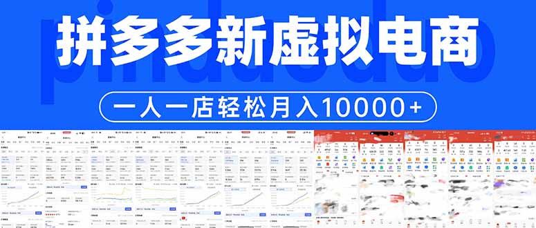 拼多多虚拟电商一人一店轻松月入10000+-优优云创网