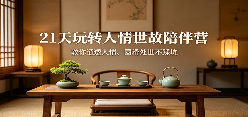 21天玩转人情世故陪伴营：教你通透人情、圆滑处世不踩坑-优优云创网