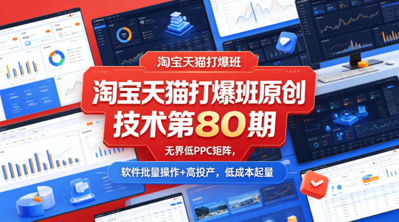 20260413101519563-541907b6d9024583537fcdbfaab3bfa7 淘宝天猫打爆班原创技术第80期,无界低PPC矩阵,软件批量操作+高投产,低成本起量