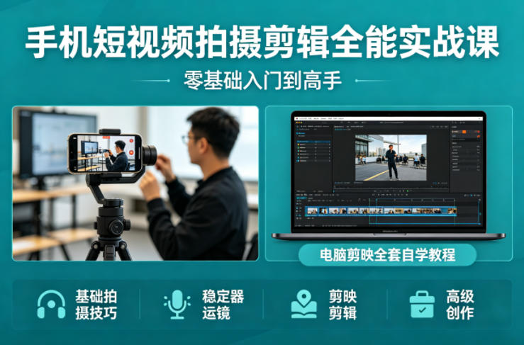 20260413102319331-5e4ca9701c5cb0eb4084b2b60ae98087 手机短视频拍摄剪辑全能实战课:零基础入门到高手,稳定器运镜+电脑剪映全套自学教程