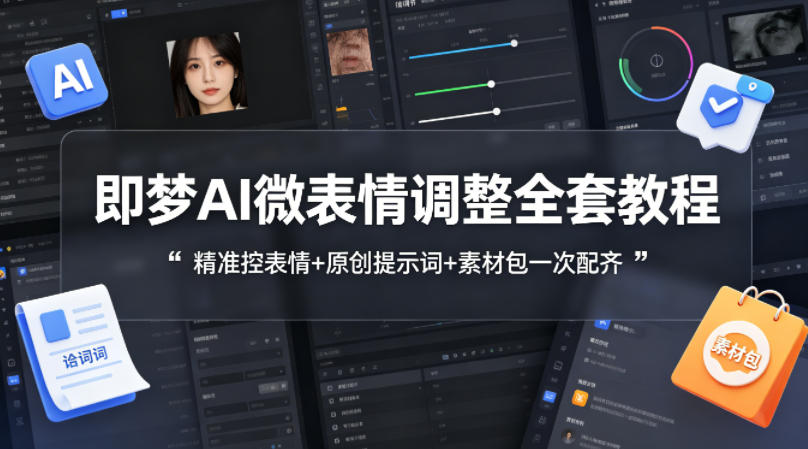 20260413140719760-ddff2056dccd40d46587eb9080303e58 即梦AI微表情调整全套教程,精准控表情+原创提示词+素材包一次配齐