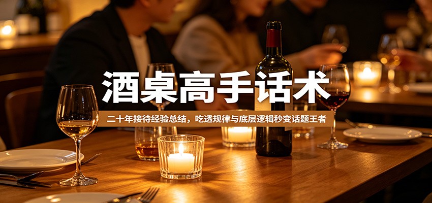酒桌高手话术：二十年接待经验总结，吃透规律与底层逻辑秒变话题王者-优优云创网