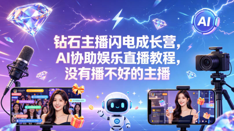 20260416152851681-34407377e3c11cac2710dd4f592e0057 钻石主播闪电成长营,Al协助娱乐直播教程,没有播不好的主播