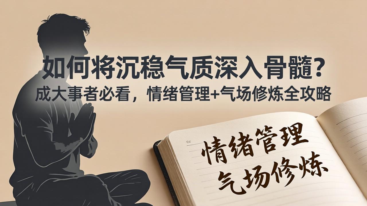 付费文章：如何将沉稳气质深入骨髓？成大事者必看，情绪管理+气场修炼全攻略-优优云创网