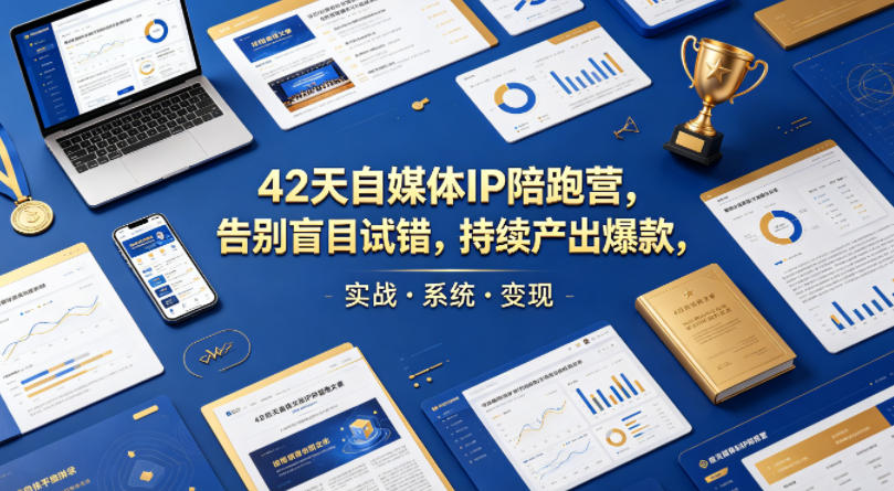 20260419220257619-fde39c35f4fd63158e482a9ad46e0ffd 42天自媒体IP陪跑营,告别盲目试错,持续产出爆款,实战·系统·变现(更新2026)