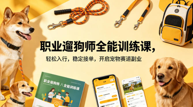 20260419221456688-0d76ab3cbf5cfa456898a7a9c0dd0499 职业遛狗师全能训练课,轻松入行,稳定接单,开启宠物赛道副业