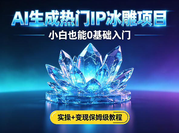 20260420122856773-616108c1a30f8bd5b31fa75a6d7f2815 AI生成热门ip冰雕项目,小白也能0基础入门,实操+变现保姆级教程