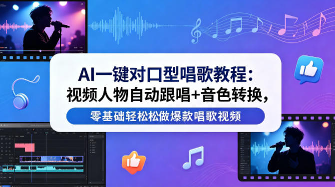 20260420122956554-0d6f26d669d8281a3d690886230f6d30 AI一键对口型唱歌教程:视频人物自动跟唱+音色转换,零基础轻松做爆款唱歌视频