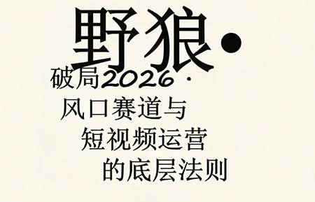 野狼团队·多平台实操运营课(更新4月)-优优云创网