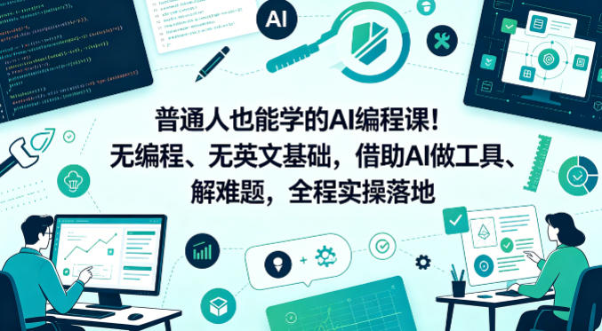 20260421102156234-7f229844cf7b0efa36c1b057415b9df2 普通人也能学的AI编程课!无编程、无英文基础,借助AI做工具、解难题,全程实操落地