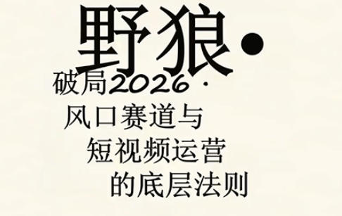 20260421160459158-7a8b913b8dfb06067d8092ef8d61c1a8 野狼团队·多平台实操运营课,覆盖AI口播、服装、好物、漫剪等热门玩法(更新4月)