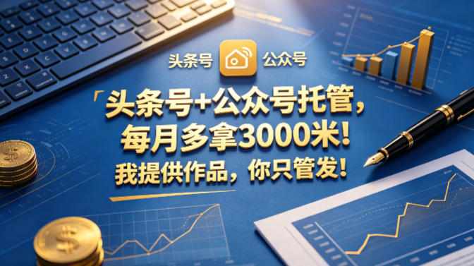 20260423122404114-ee33ff0f0d871030fe4a089b163204f9 头条号+公众号托管,每月多拿3000米!我提供作品,你只管发!【揭秘】